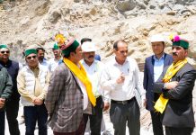 मुख्यमंत्री ने किन्नौर जिला में शोंगटोंग कड़छम जल विद्युत परियोजना का किया दौरा