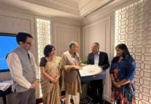 उद्योग मंत्री संजीव अरोड़ा द्वारा प्रगतिशील पंजाब निवेशक सम्मेलन 2026 से पहले टाटा संस के चेयरपर्सन एन. चंद्रशेखरन और सन फार्मा के चेयरमैन दिलीप शंघवी सहित अन्य उद्योगपतियों के साथ राज्य में निवेश के अवसरों पर विचार-विमर्श