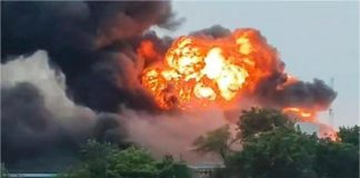 बेकाबू LPG टैंकर ने टोल बूथ को मारी टक्कर, गैस लीकेज से लगी भीषण आग, धमाके जैसी लपटों में 7 लोग बुरी तरह झुलसे