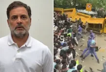 छात्रों को अपने भविष्य के बारे में जायज़ सवाल पूछने पर पीटा गया: राहुल गांधी